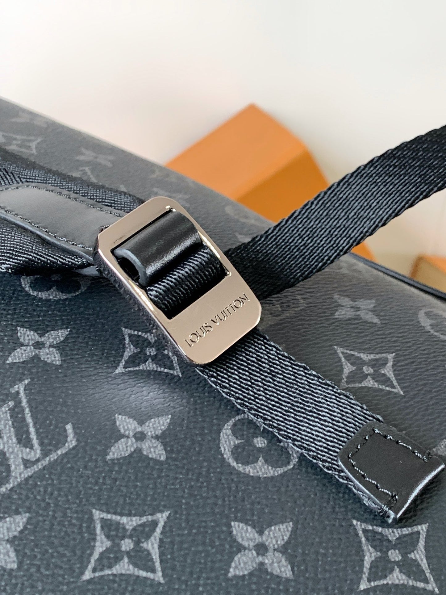 Stylish Louis Vuitton Monogram Backpack With Turquoise Accents And Functional Design