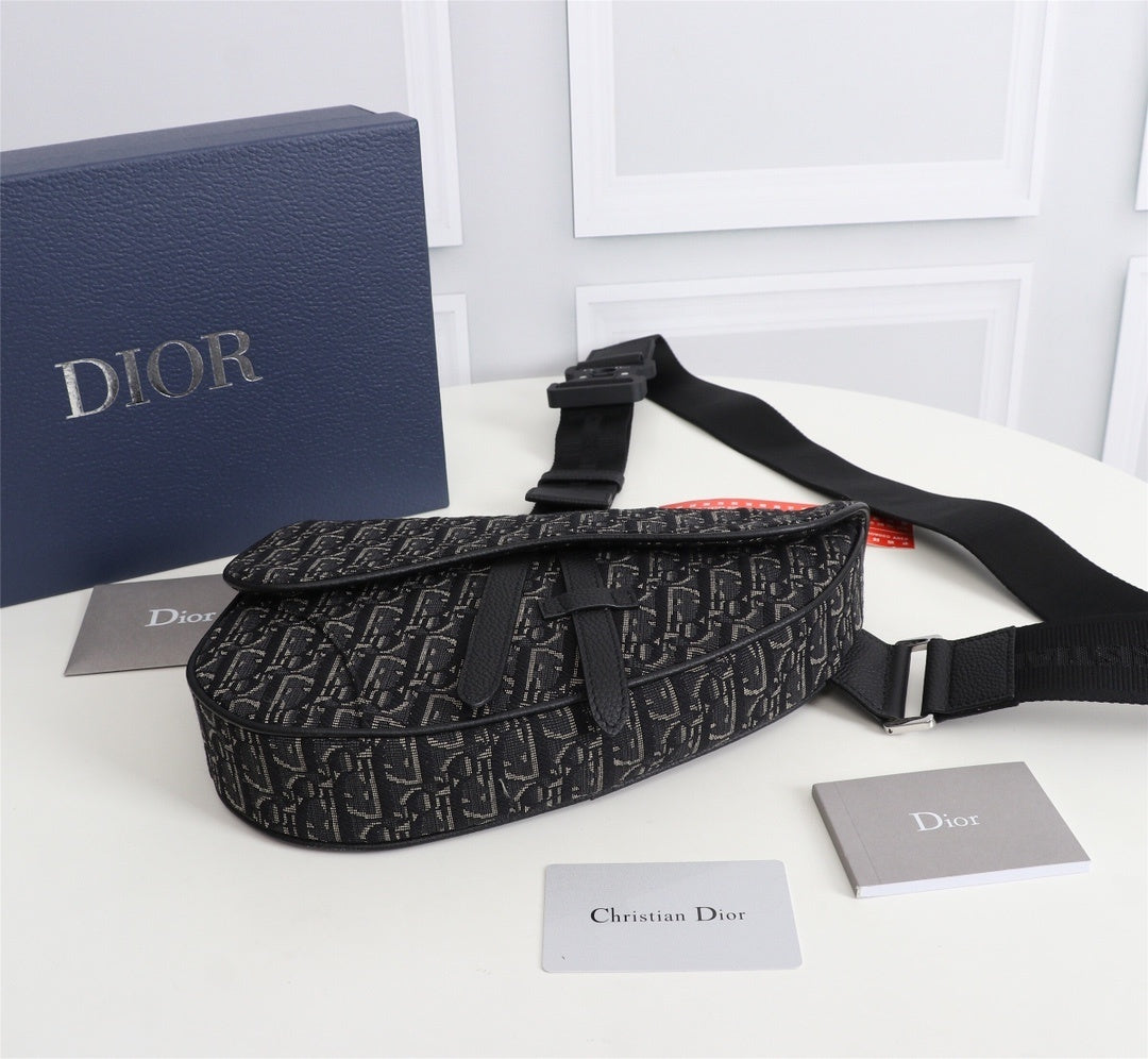 Fashionable Dior Saddle Bag With Signature Monogram And Adjustable Strap ADPO093