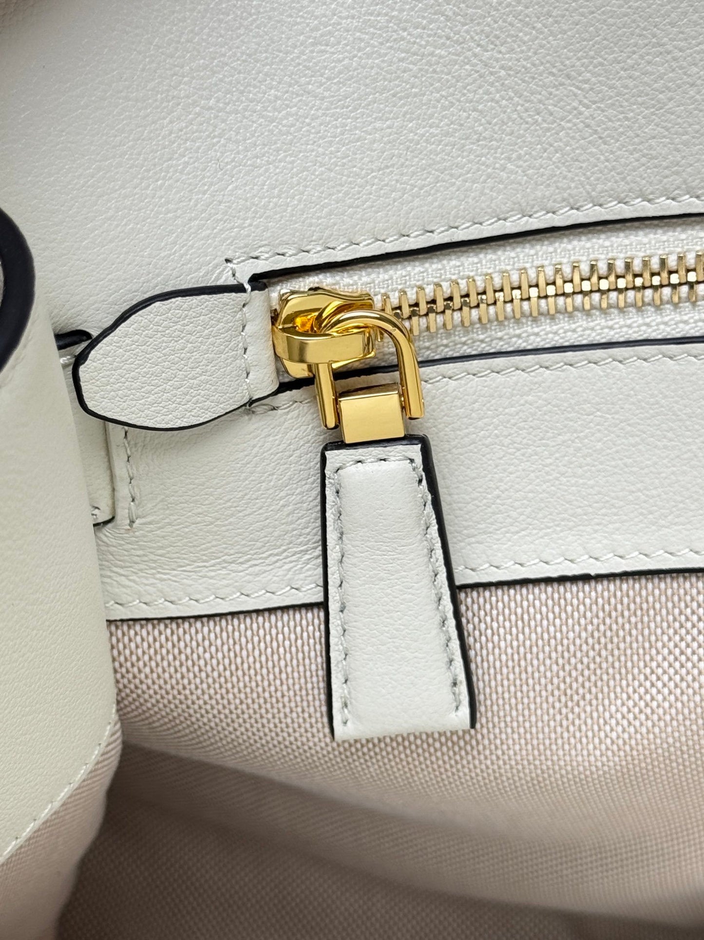 Prada White Leather Dome Satchel Bag With Top Handles 1BG538