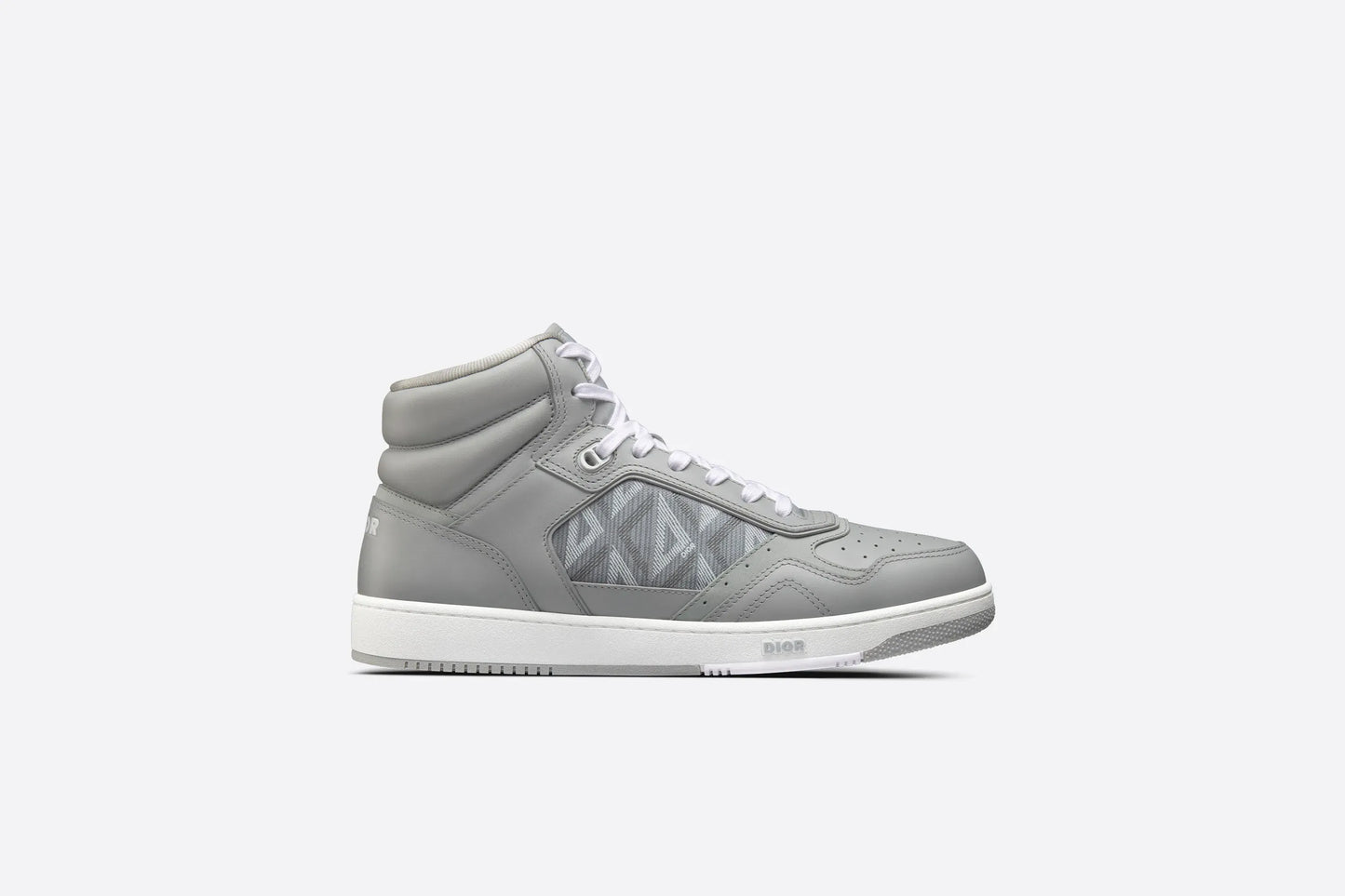 Dior Men's High Top Sneakers with Oblique Pattern and Adjustable Strap