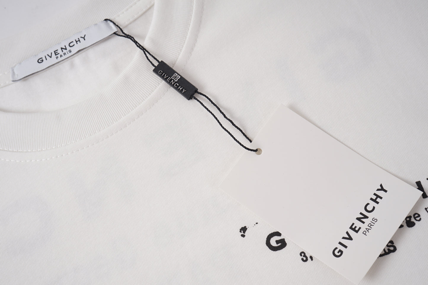 Stylish Givenchy Light Blue/Black/White T Shirt With Brand Logo For Fashion Enthusiasts