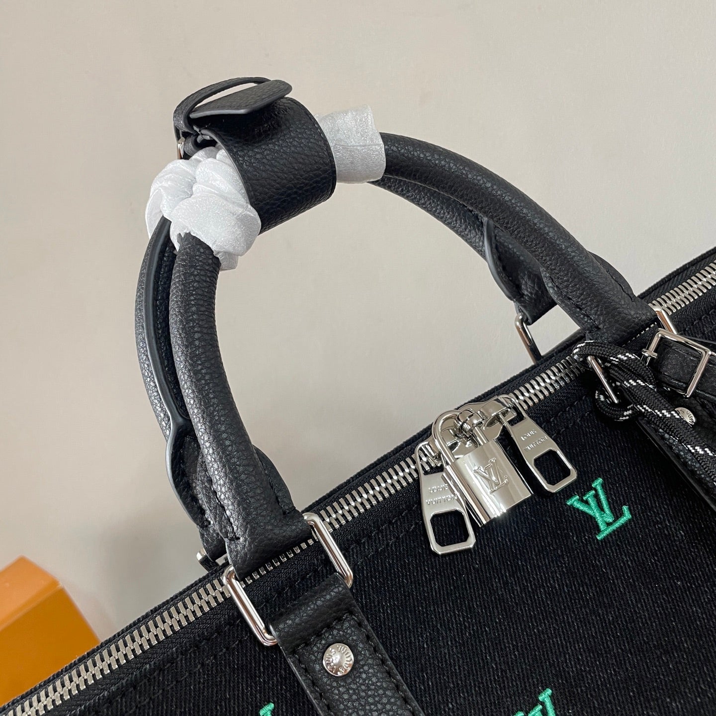 Luxury Black Travel Duffel Bag with Colorful LV Monogram for Stylish Weekend Getaways