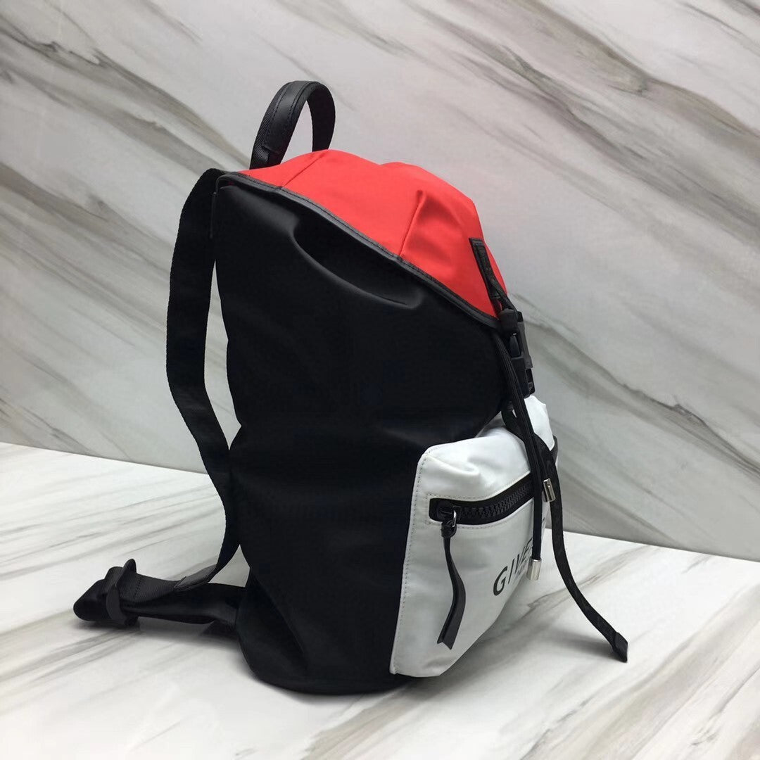 Givenchy Color - Block Nylon Backpack With Logo Strap And Pockets 29913-2