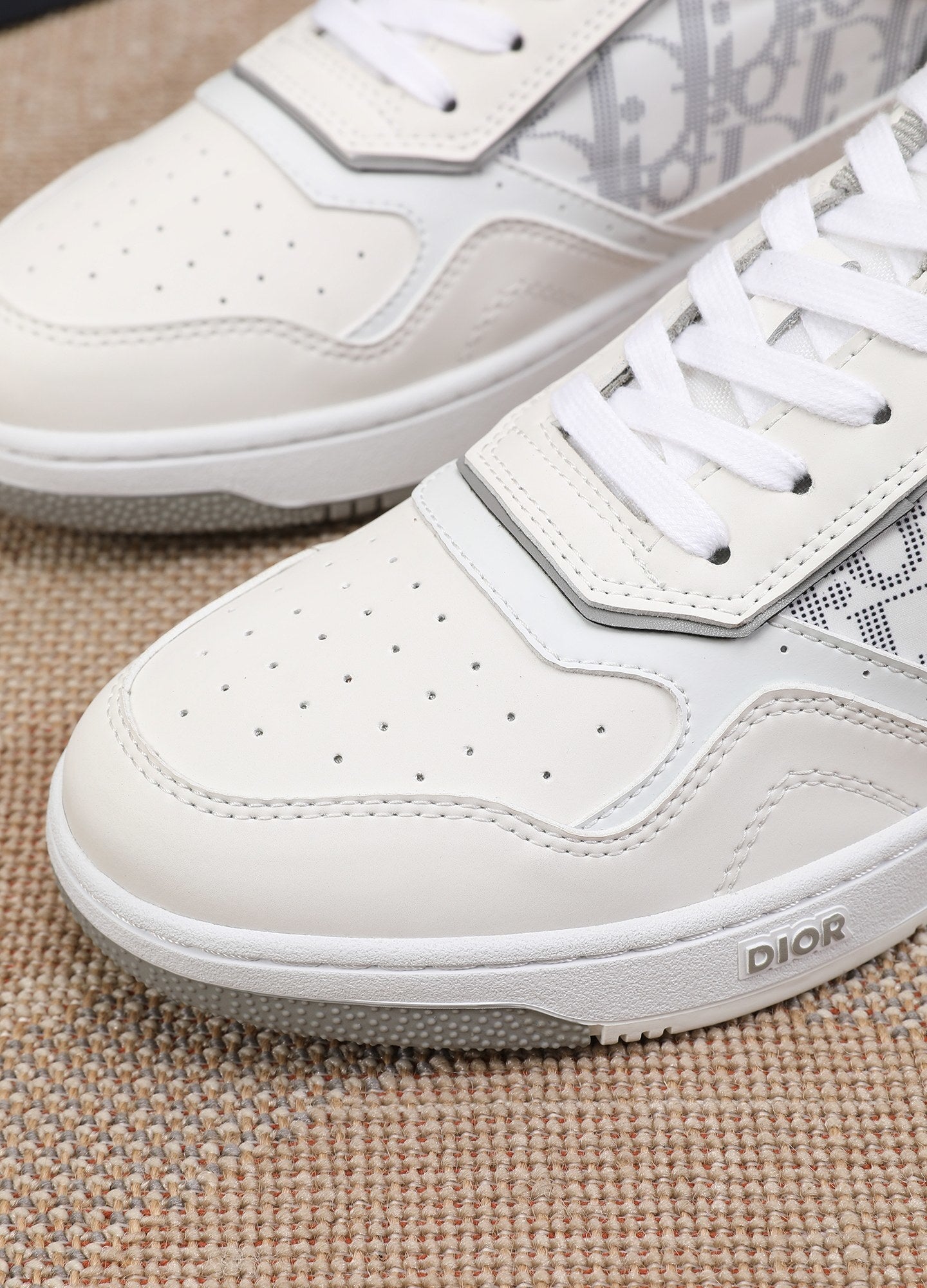 Dior Mens Sneakers Luxury Leather Casual Shoes With Oblique Pattern