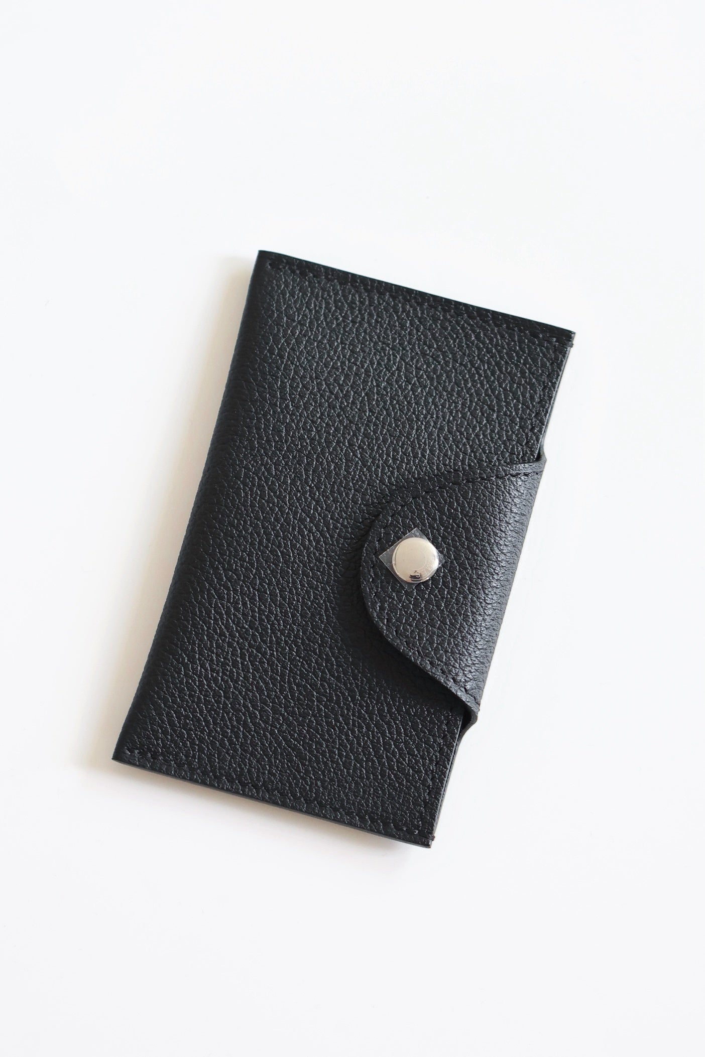 Gorgeous Orange Hermes Leather Card Holder with Button Closure IDE-022