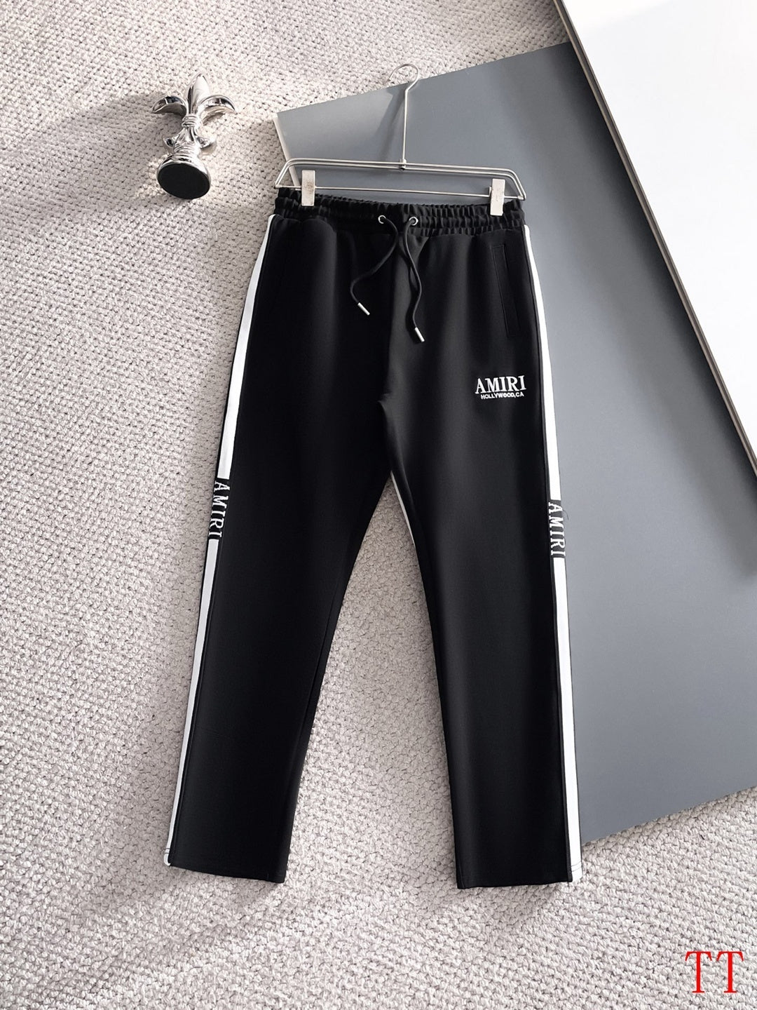 Men's AMIRI Tracksuits Set with White Stripes and Logo