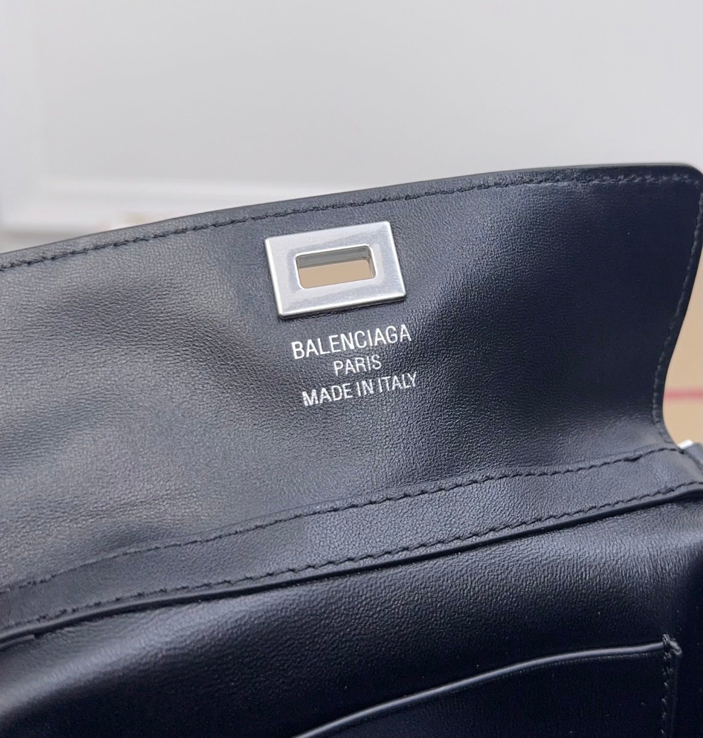 Elegant Black/Blue Balenciaga Top Handle Bag With Gold Chain Strap For Timeless Style Style No.8801