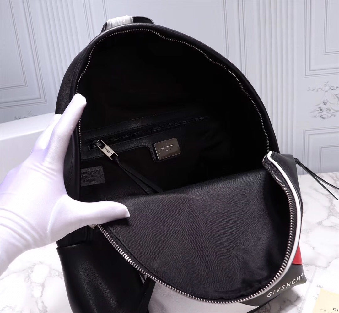 Stylish Givenchy Color - Block Nylon Backpack With Logo Strap 4048