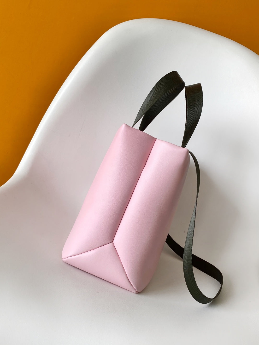 Elegant Pink Louis Vuitton Tote Bag With Contrast Color Handles And Branding
