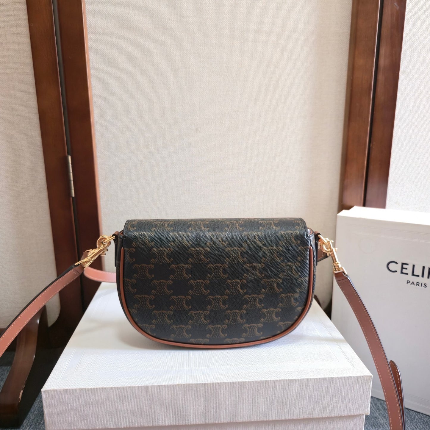 Classic Celine Folco Monogram Crossbody Bag For Fashion Enthusiasts 122652