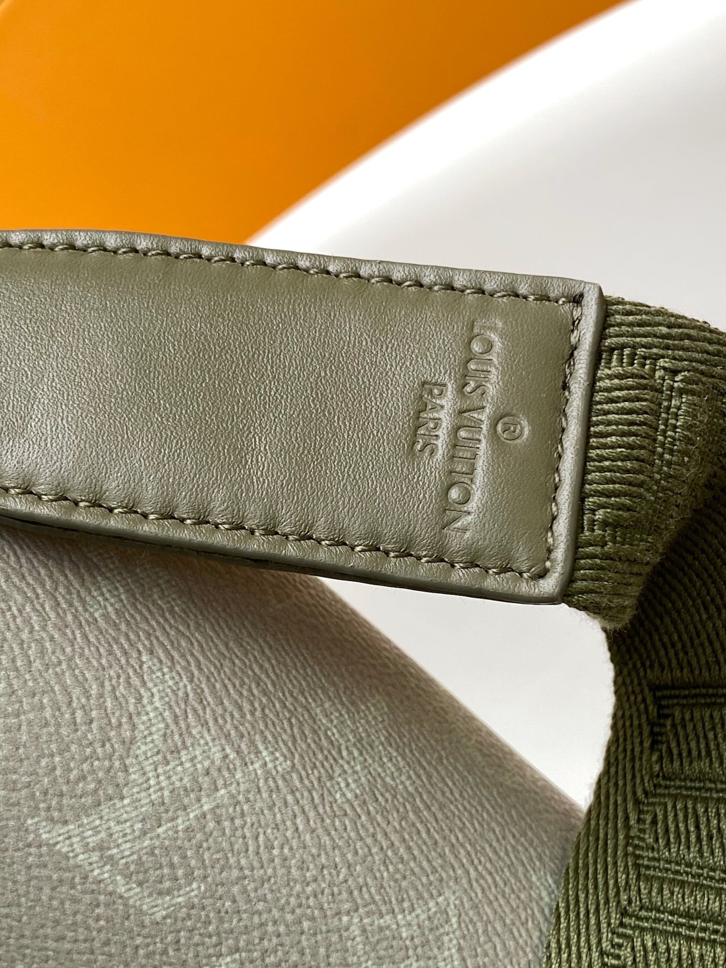 Louis Vuitton Monogram Canvas Crossbody Bag with Green Strap for Trendy Daily Looks M11593