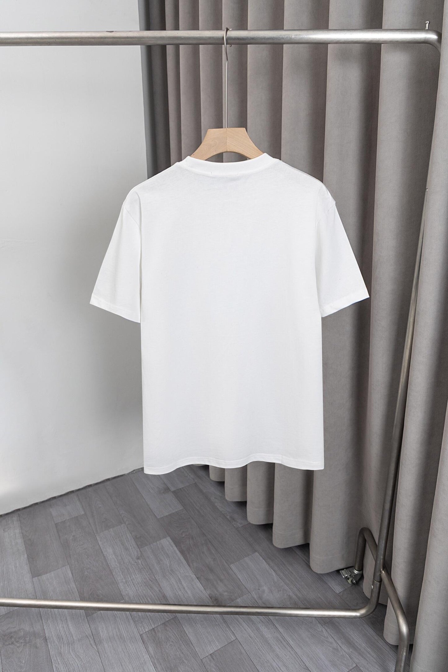 Prada White/Black Tee With Blue Graphic Logo For Modern Luxury Casual Looks