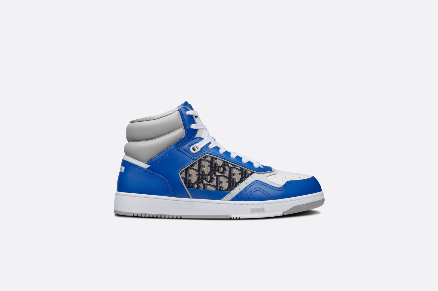 Dior Men's High Top Sneakers with Oblique Pattern and Adjustable Strap