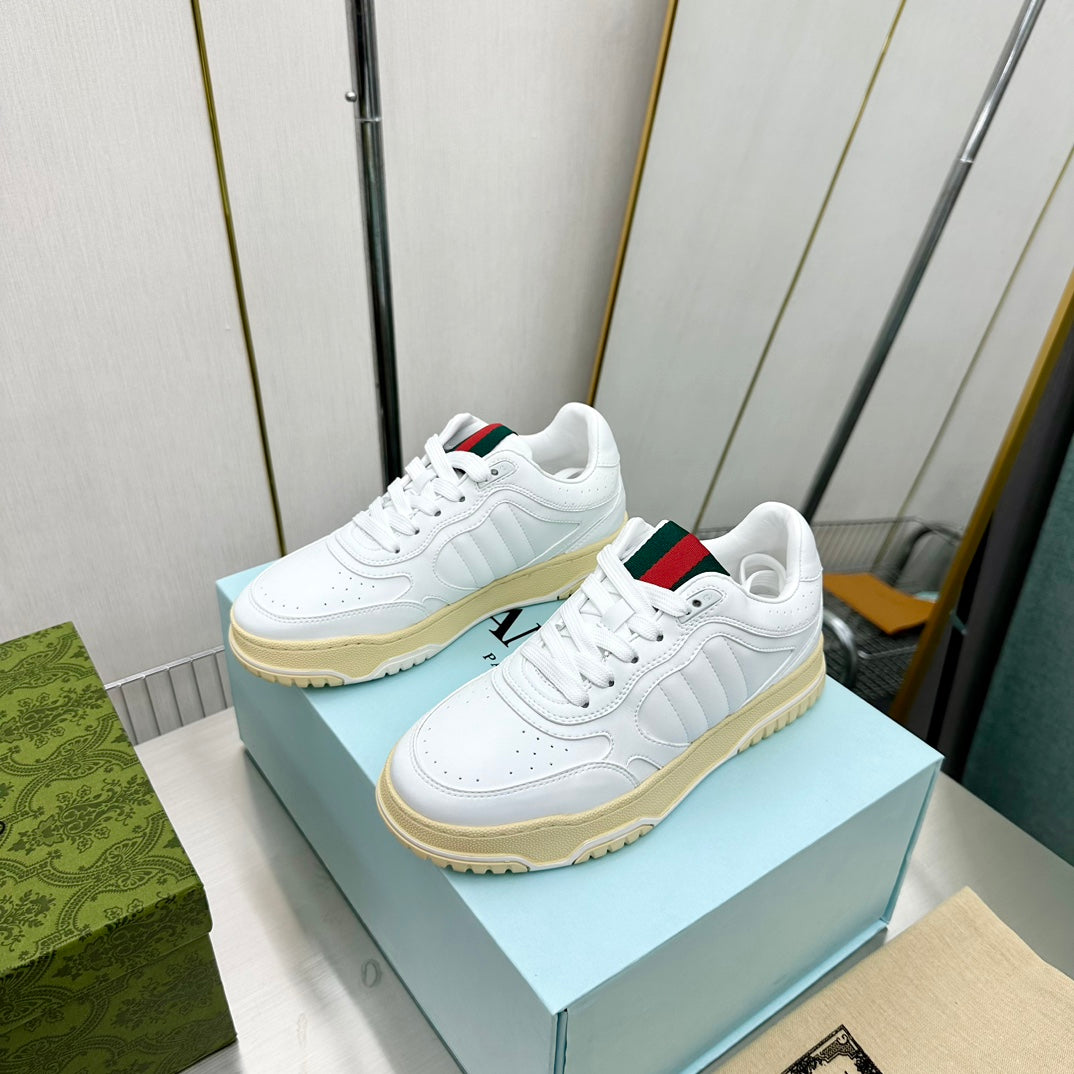 Gucci GG Pattern Sneakers With Web Detail Displayed