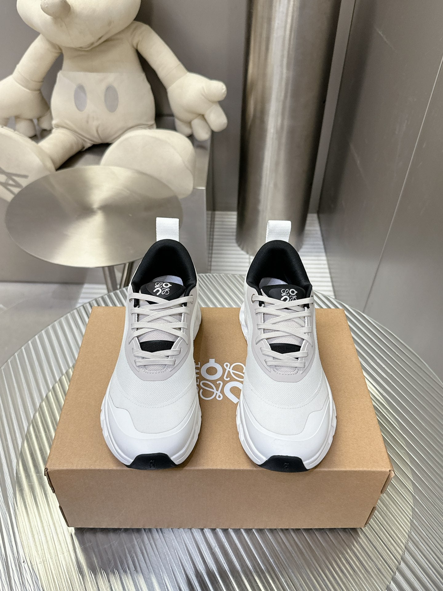 Loewe x On Running Cloudstratus White Performance Running Sneakers