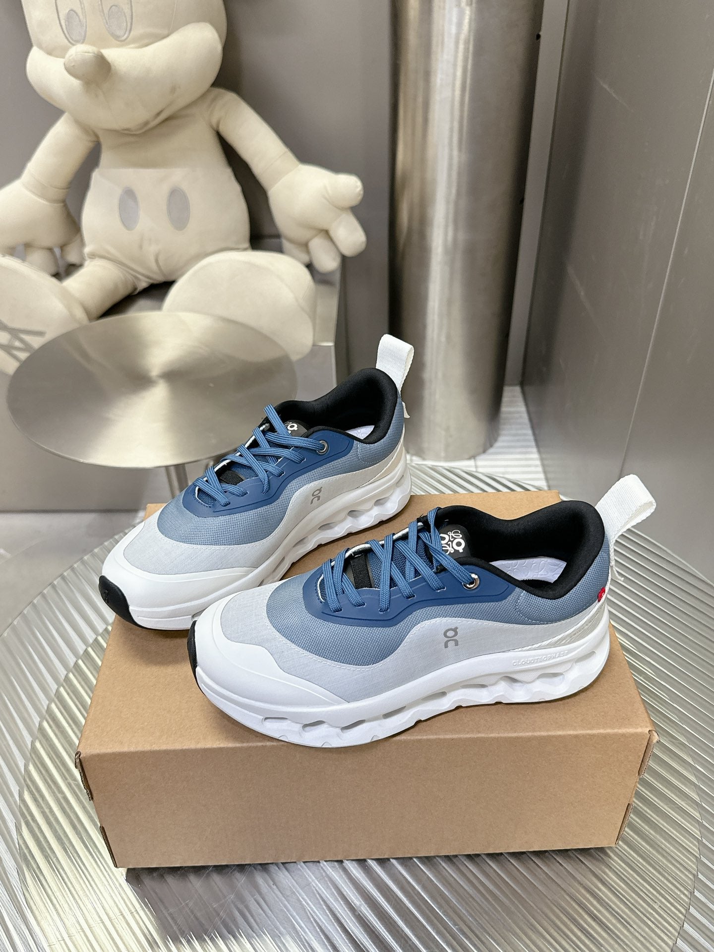 Loewe x On Running Cloudstratus Blue And White Performance Sneakers
