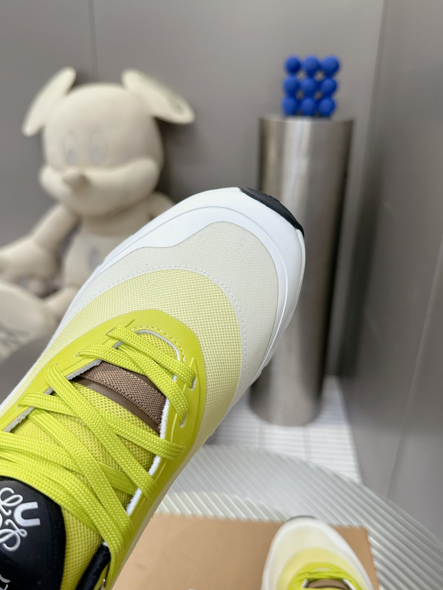 Loewe x On Running Cloudstratus Yellow And White Performance Sneakers