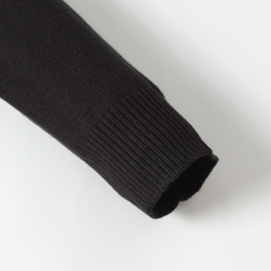 Balenciaga Black Crew Neck Sweater With Pink BB Logo