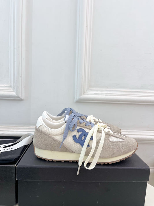 Chanel Vintage Style Sneakers in Purple and White