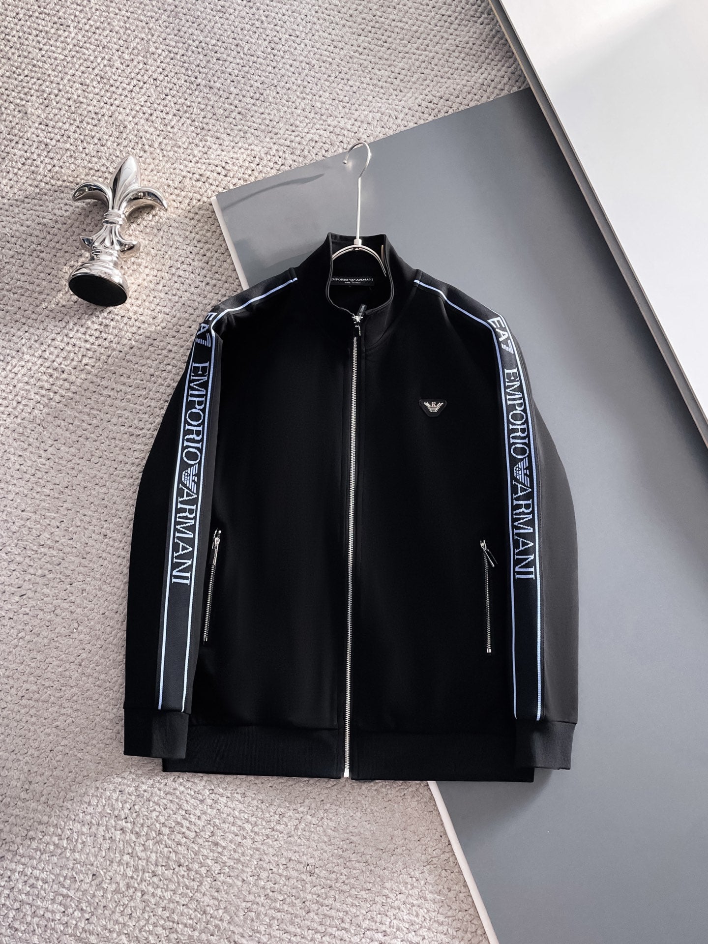 Emporio Armani EA7 Men's Black Tracksuit With Branded Details