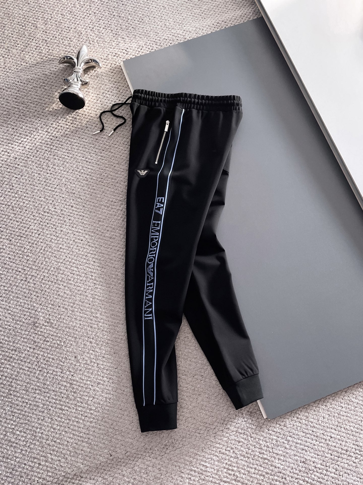 Emporio Armani EA7 Men's Black Tracksuit With Branded Details