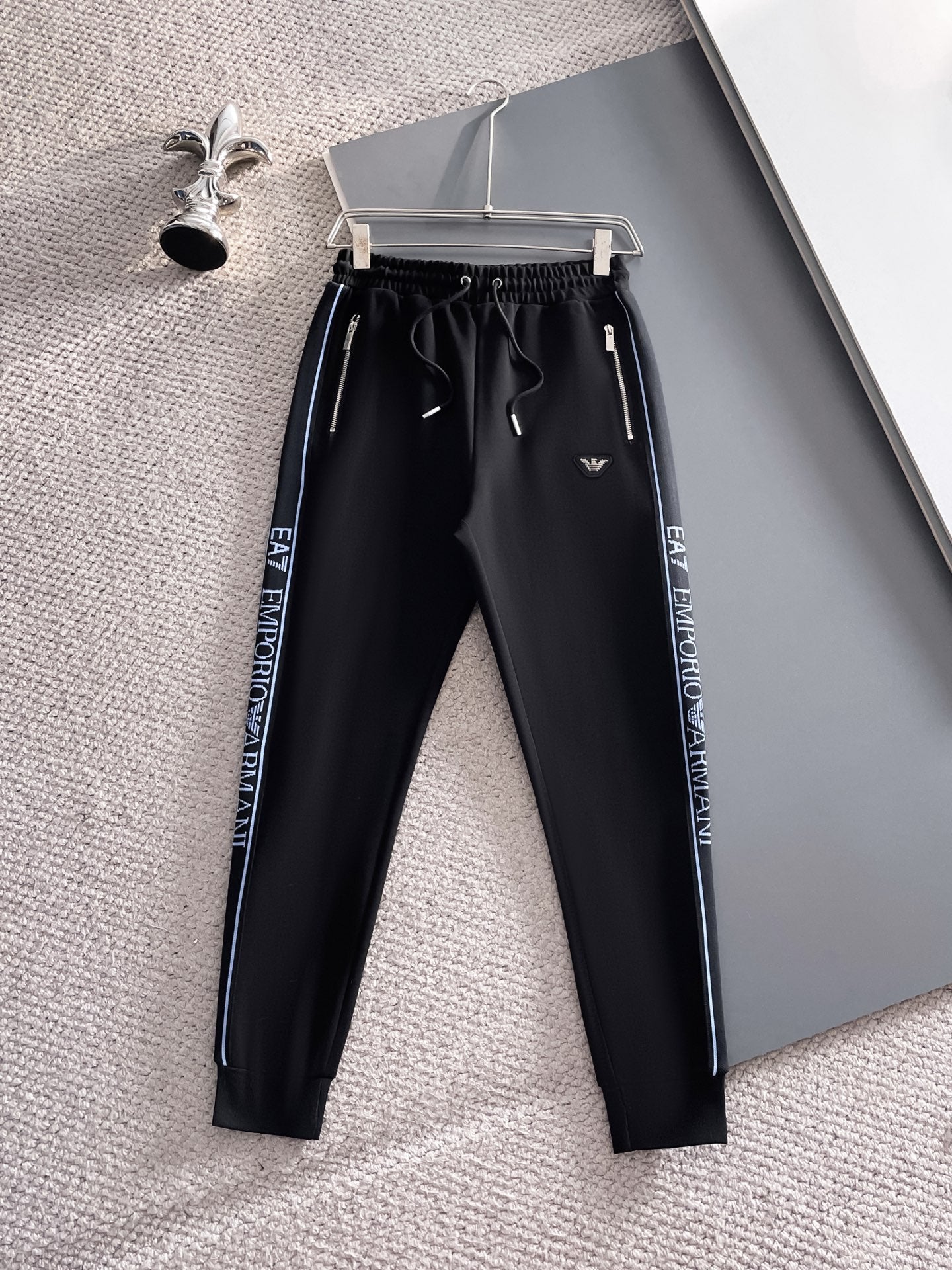 Emporio Armani EA7 Men's Black Tracksuit With Branded Details