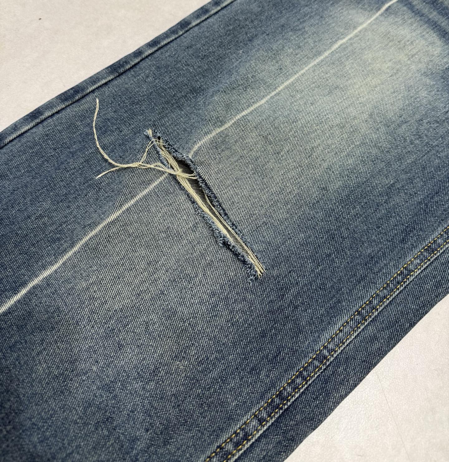 Balenciaga Unisex Jeans With Distressed Details And Contrast Stitching