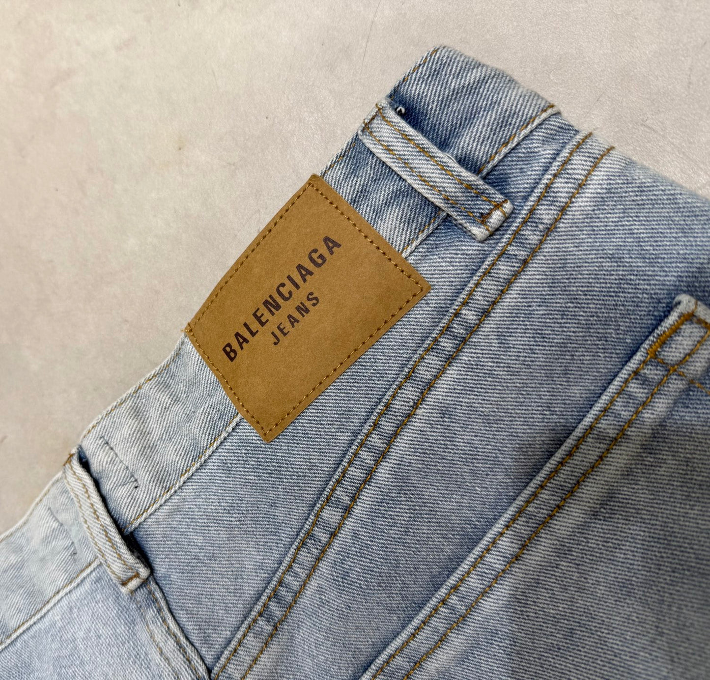 Balenciaga Unisex Jeans With Lightning Bolt Prints And Gradient Design