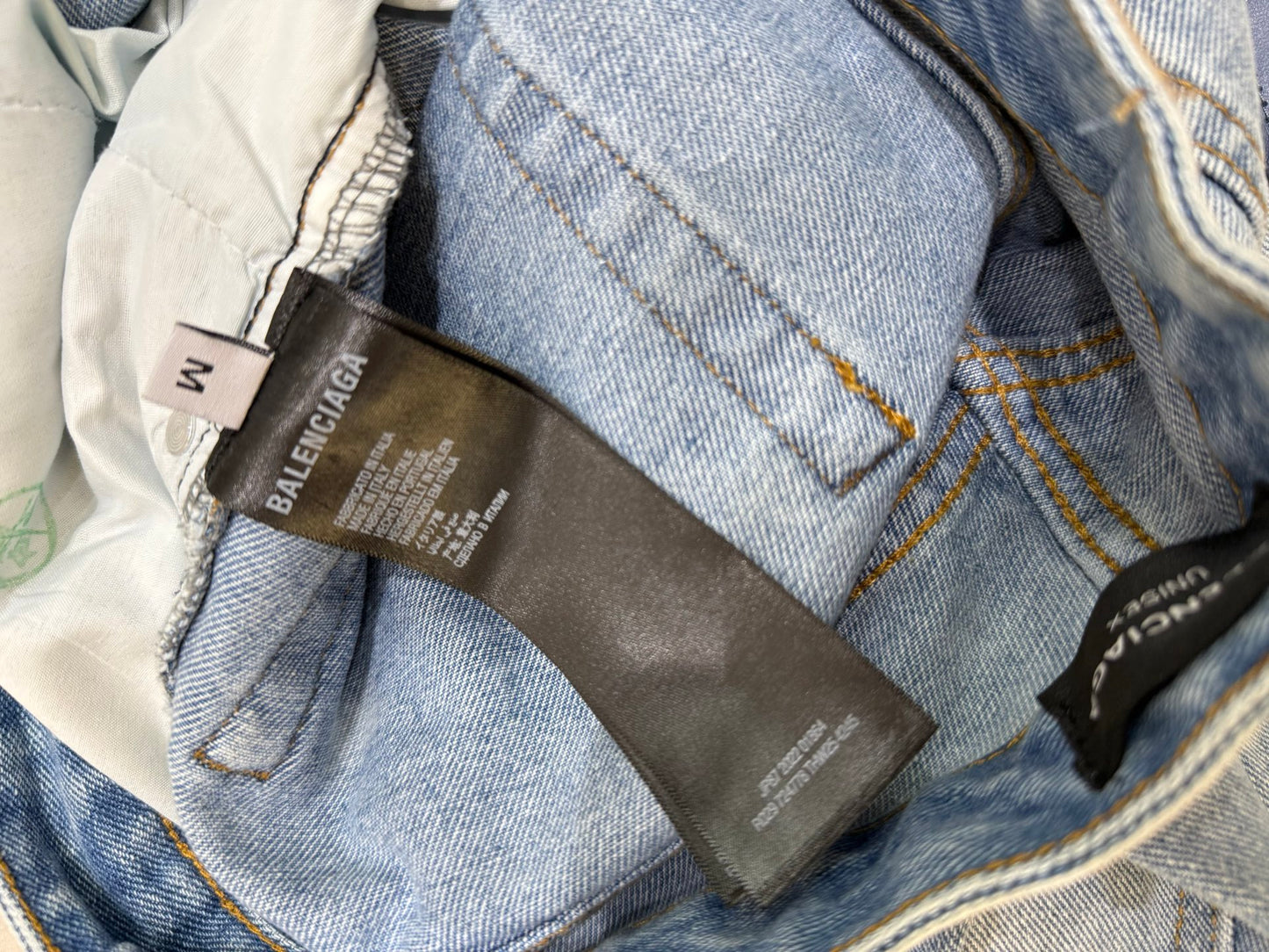Balenciaga Unisex Jeans With Lightning Bolt Prints And Gradient Design