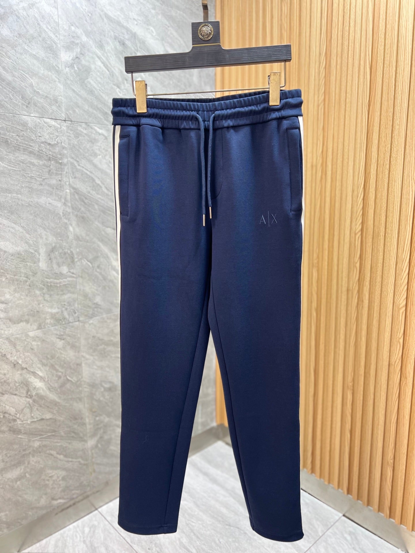 Armani Exchange Men's Navy Blue Tracksuit For Elevated Casual Style
