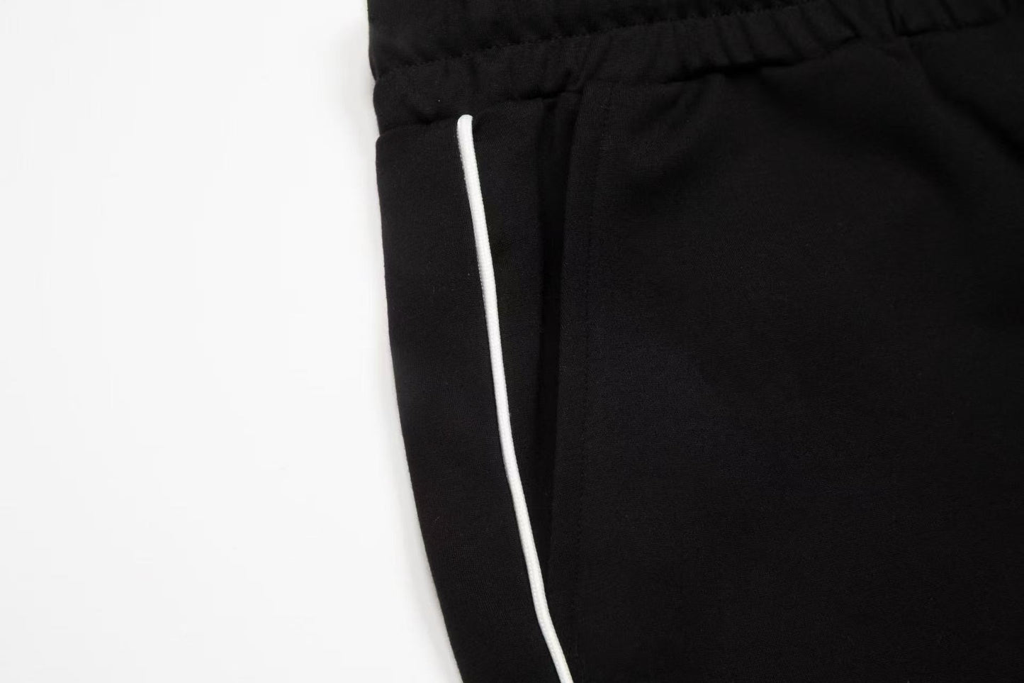 Chrome Hearts Inspired Black Drawstring Shorts With White Cross Logo