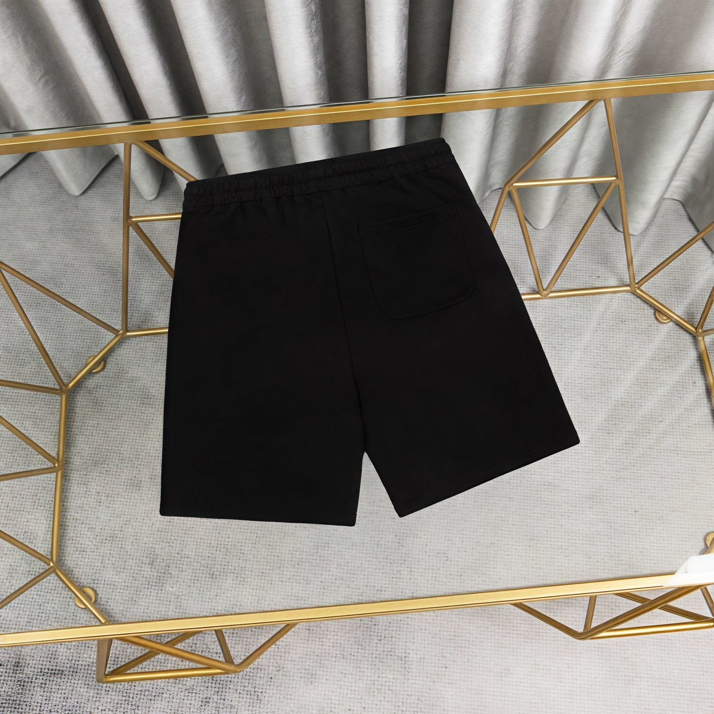 Chrome Hearts Inspired Black Drawstring Shorts With Vibrant Logo