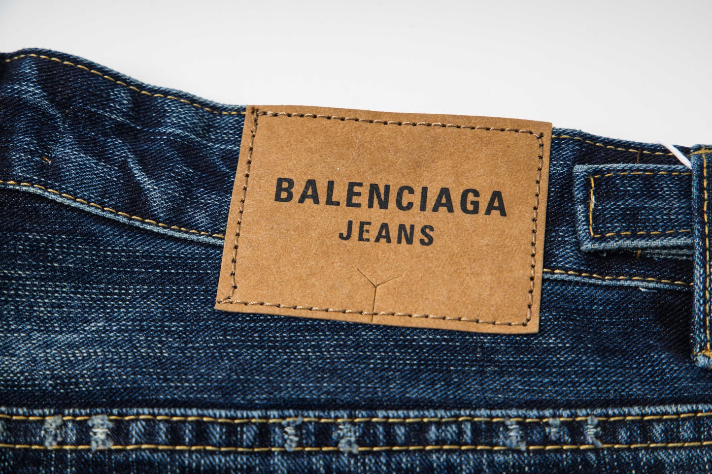 Balenciaga Blue Denim Shorts With Red Heart Embroidery And Belt
