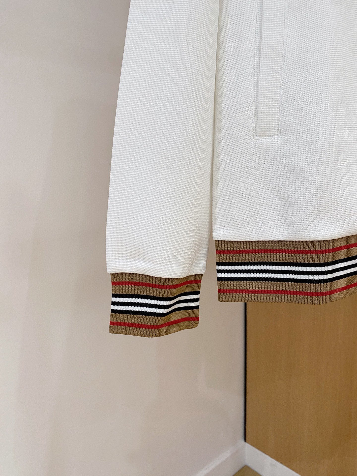 Burberry Men's White Tracksuit With Signature Stripes And Logo