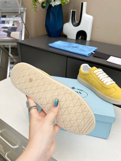 Prada Unisex Sneakers Triangle Logo Luxury Fashion Sneakers