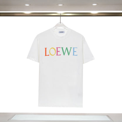 LOEWE Black/White Tee With Colorful 3D Lettering For Trendy High - Fashion Outfits