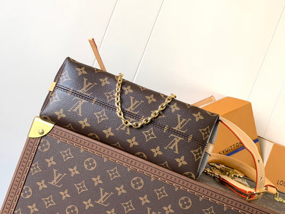 High Quality Louis Vuitton Handbag with Classic Monogram Pattern and Chain Strap