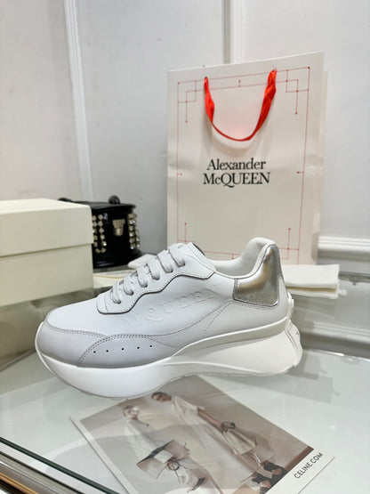 Alexander McQueen Unisex Oversized Sneakers With Metallic Heel Accents