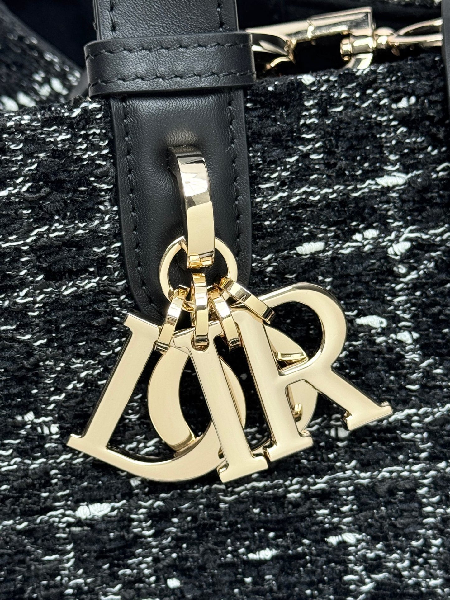 Chic Dior Toujours Tote Bag With Signature Pattern And Metallic Logo Charm For Fashion Lovers D2822