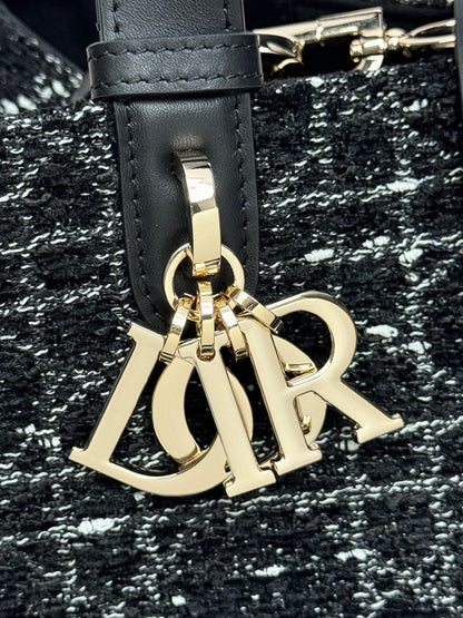 Chic Dior Toujours Tote Bag With Signature Pattern And Metallic Logo Charm For Fashion Lovers D2822