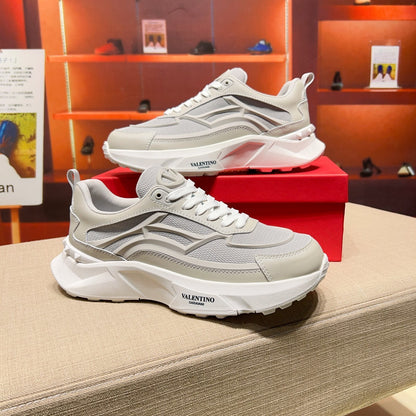 Valentino Men's Luxury Sneakers Fashion Mesh Design Casual Athletic Shoes