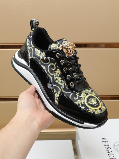 Versace Men's Sneakers - Luxury Designer Athletic Footwear with Greek Key Pattern