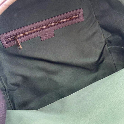 Gucci Beige Ebony GG Supreme Canvas Backpack With Web Stripe And Gold Tone Double G 834466