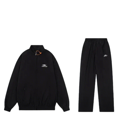 Balenciaga Black Tracksuit With Zip - Up Jacket And Sweatpants