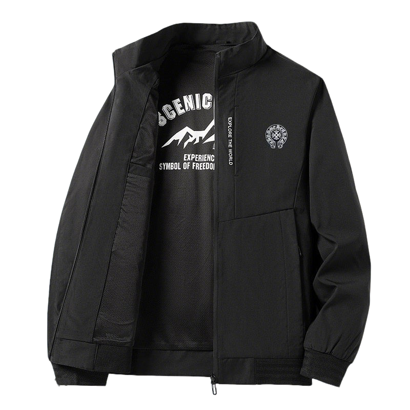 Chrome Hearts Inspired Black Jacket With Inner Graphic Tee Design