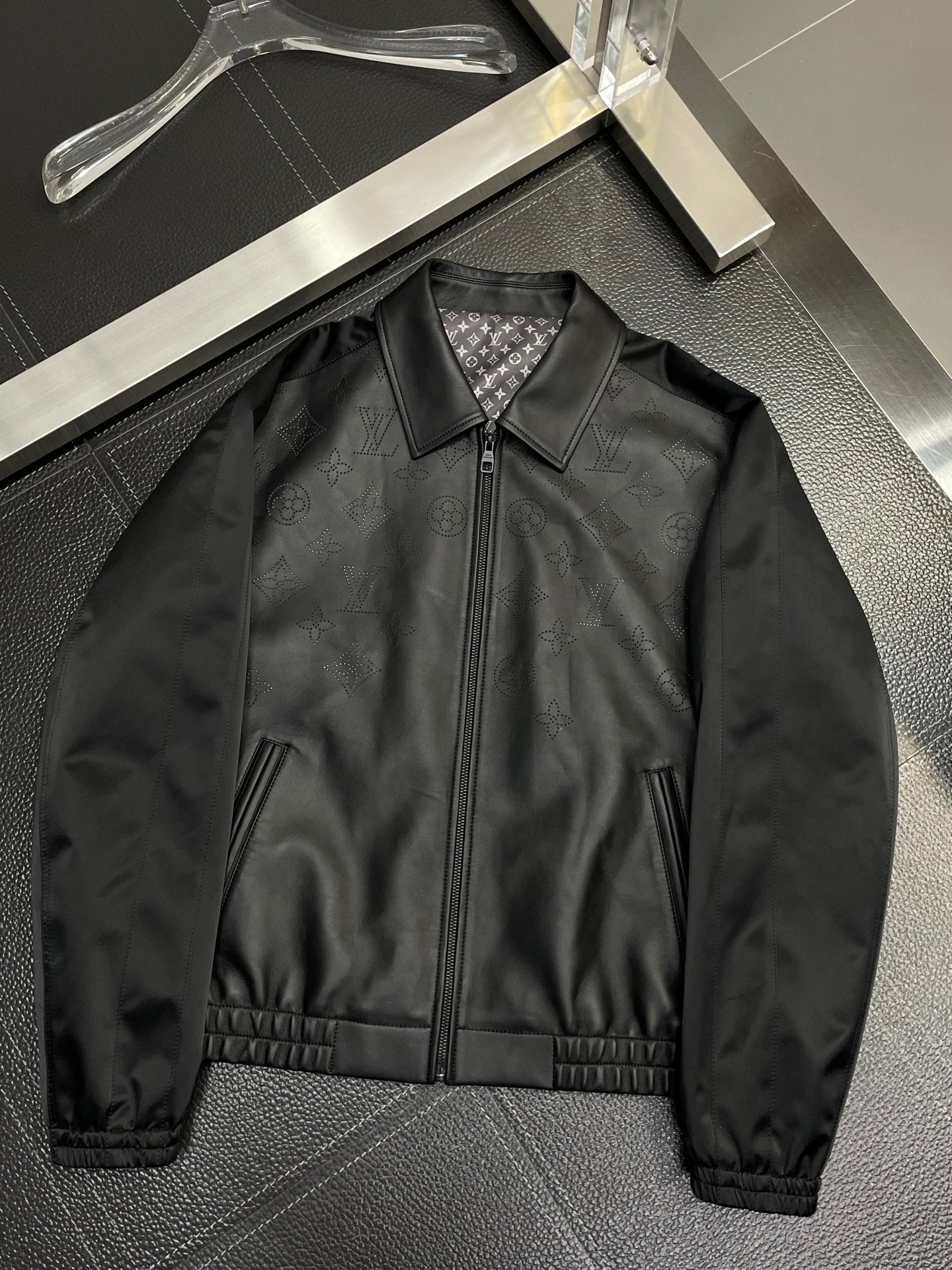 Louis Vuitton Perforated Monogram Leather Jacket