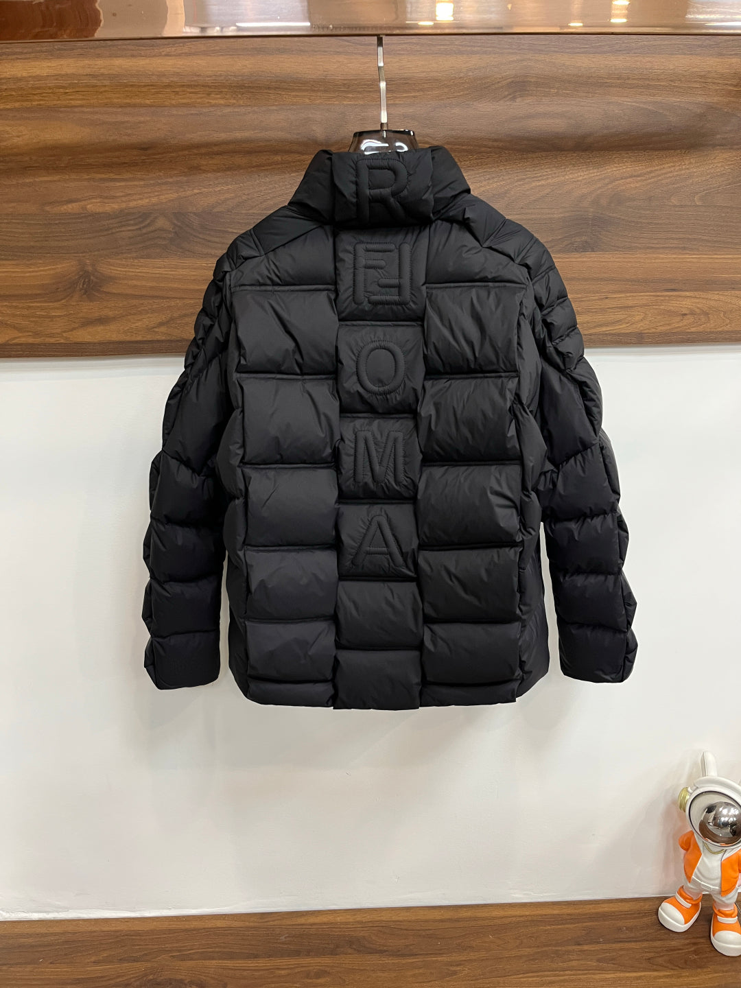 Fendi Black High - Neck Down Jacket For Chic Winter Warmth