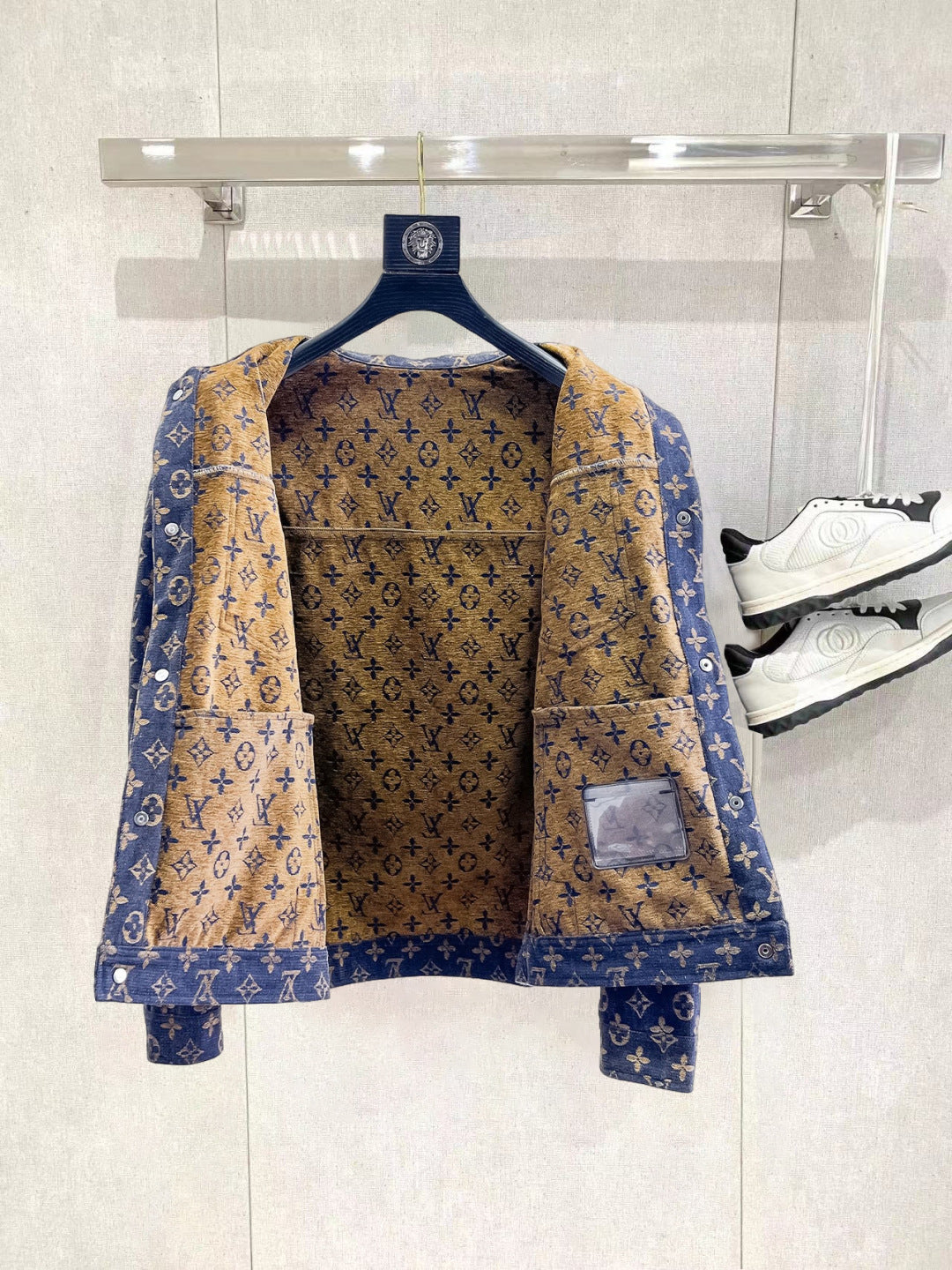 Louis Vuitton Monogram Print Hooded Windbreaker