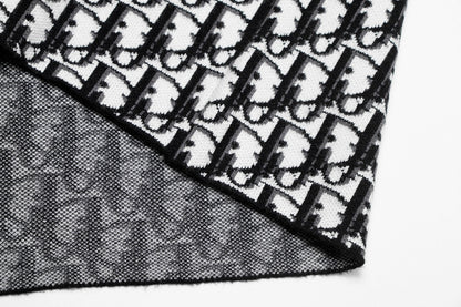 Dior Inspired Monogram Patterned Long Sleeve Sweater For Style