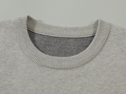Fendi Grey Crew Neck Sweater With Signature FF Pattern